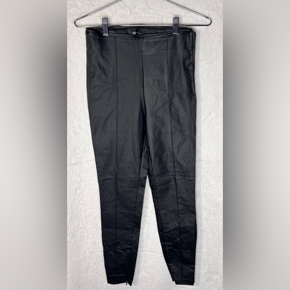Zara Pants - Zara Women's Faux Leather High-waisted Leggings Black